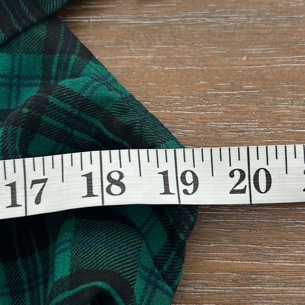 NWT,Draper James,The Tie Waist Dress, Timeless Blackwatch Plaid,Luxury Size L - Picture 13 of 14